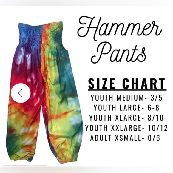 ISP Dancewear Black & White Tie Dyed Hip Hop Hammer Pants Size Adult XS - Picture 9 of 9